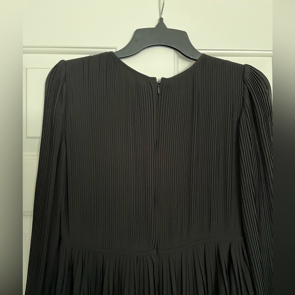 NWT Michael Kors pleated black midi dress - Picture 5 of 6